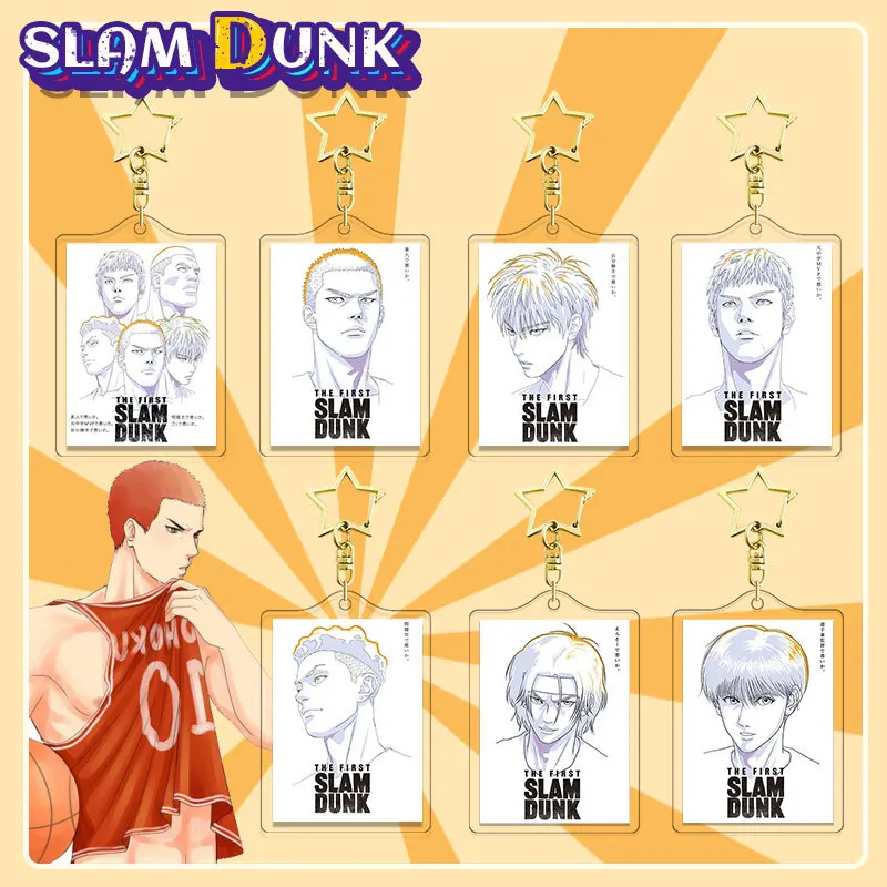 Hot Anime Key Chains Sakuragi Hanamichi Hisashi Mitsui Ryota Miyagi Rukawa Kaede Acrylic Fashion Jewelry Kids Toys Gifts Cosplay