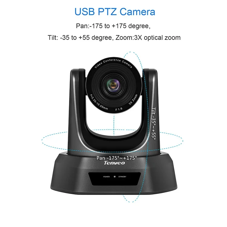 Tenveo NV3W 3x Optical USB Wireless PTZ Conferencing Camera Conference Video System NV3W 3x Optical USB Wireless Conferencing