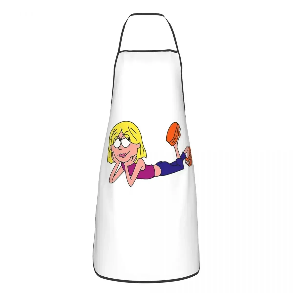 Lizzie Mcguire Cartoon Aprons Chef Cooking Baking Tablier Sleeveless Bib Kitchen Cleaning Pinafore for Women Men Painting