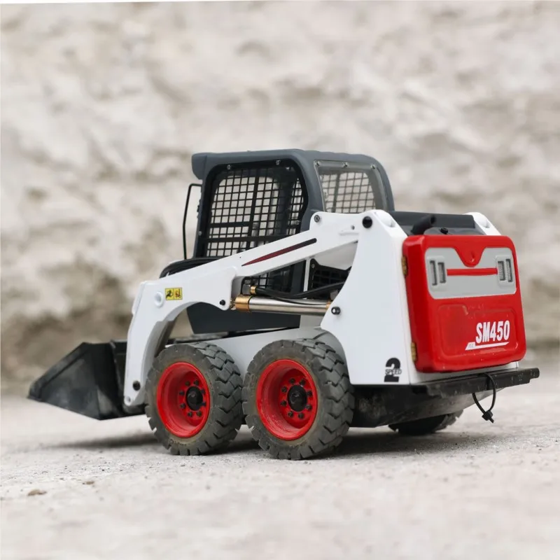 1/14 RC hydraulischer Kompaktlader SM450 I6S Fernbedienung bemalt zusammengebautes Auto mit Rädern Fahrzeug Sound Licht Servo Spielzeugmodell