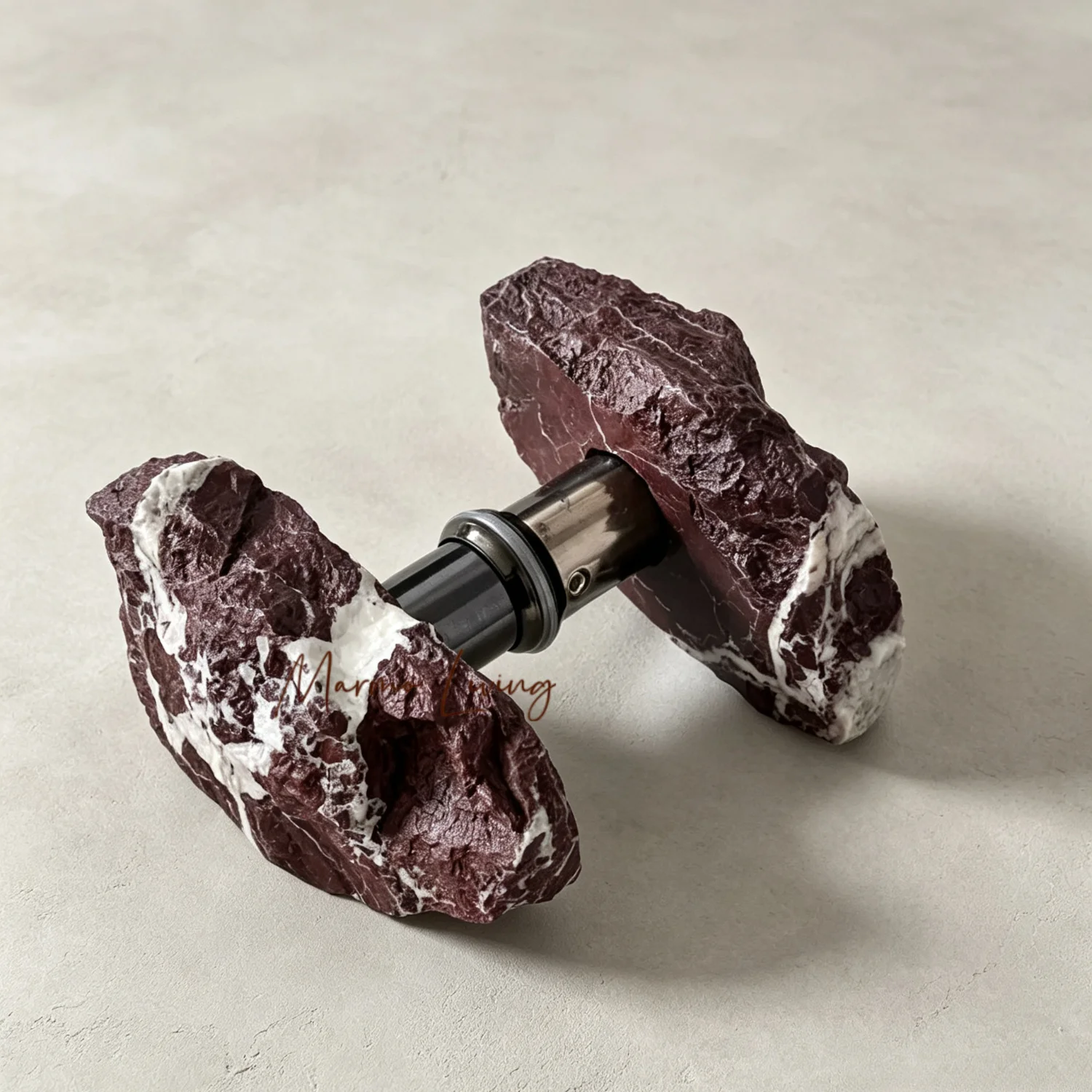 Wabi Sabi Rosso Stone Door Handle Natural Marble Handle Wardrobe Door Glass Door Furniture Drawer Pulls