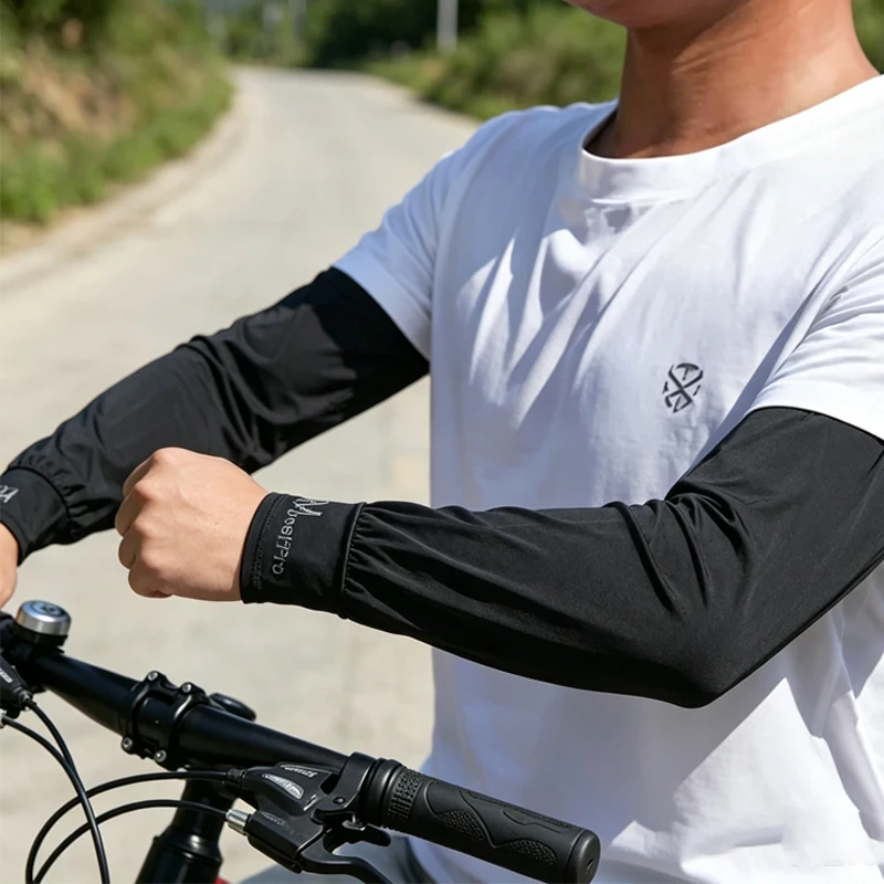 Cooling Arm /Sleeves Breathable Sun Protection Ice Slik Sleeves Summer Outdoor Sports Driving Cycling Sleeves Men Loose Arm 2026