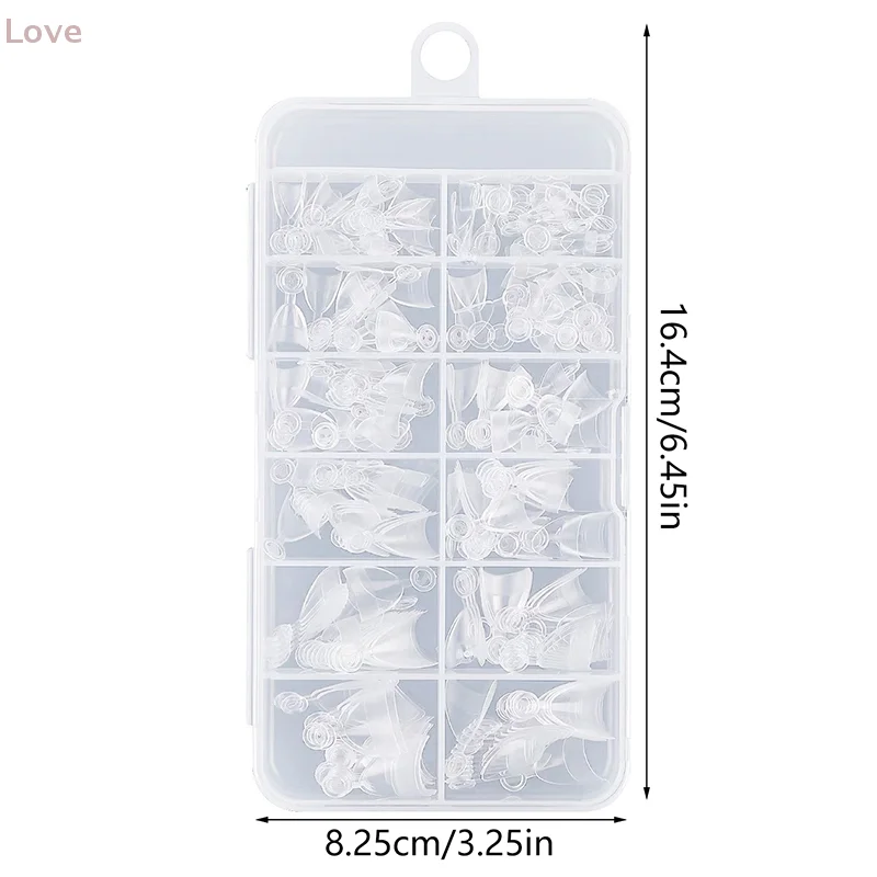 [L & P] 240 قطعة/صندوق الأظافر وهمية شبه ماتي الفرنسية اللوز الاكريليك قطرة الماء اللوز أظافر صناعية نصائح لتمديد تلميح مانيكير أداة