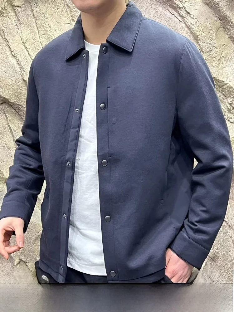 

Men's irt Sle down Jaet Lightweight Geese Feather Winter Coat Casual Fit Long Sve Warmth Thiened Stand Length