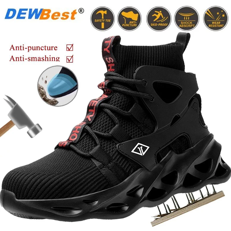 

Men's four seasons breathable soft sole work anti-smash anti-stabbing European standard protection steel toe safety shoes shoes