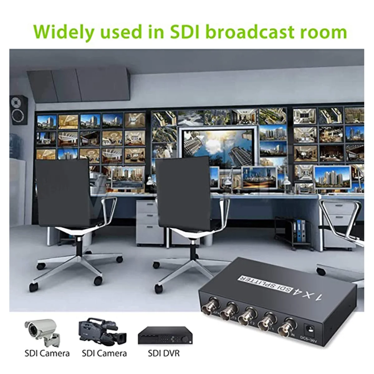 

Цифровой разветвитель SDI 1X4 Адаптер-удлинитель мультимедийного разветвителя-вилка европейского стандарта