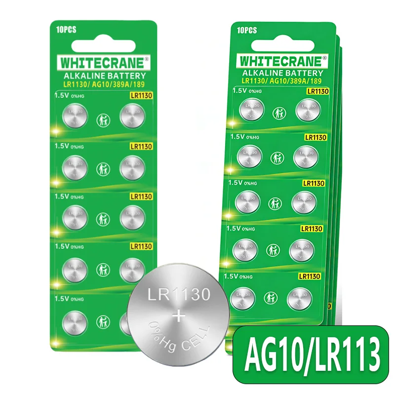 

LR1130 AG10 Батарейки-таблетки LR54 L1131 389A D189 V10GA AG10 1,5 В Батарейка-таблетка для пульта дистанционного управления часов и т. д.