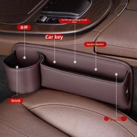 For Honda Fit/Jazz GE Accord CP/CS/CU City GM 2007~2015 Car Seat Gap Storage Box With Cup Holder Tidy Organizer Case Accessories