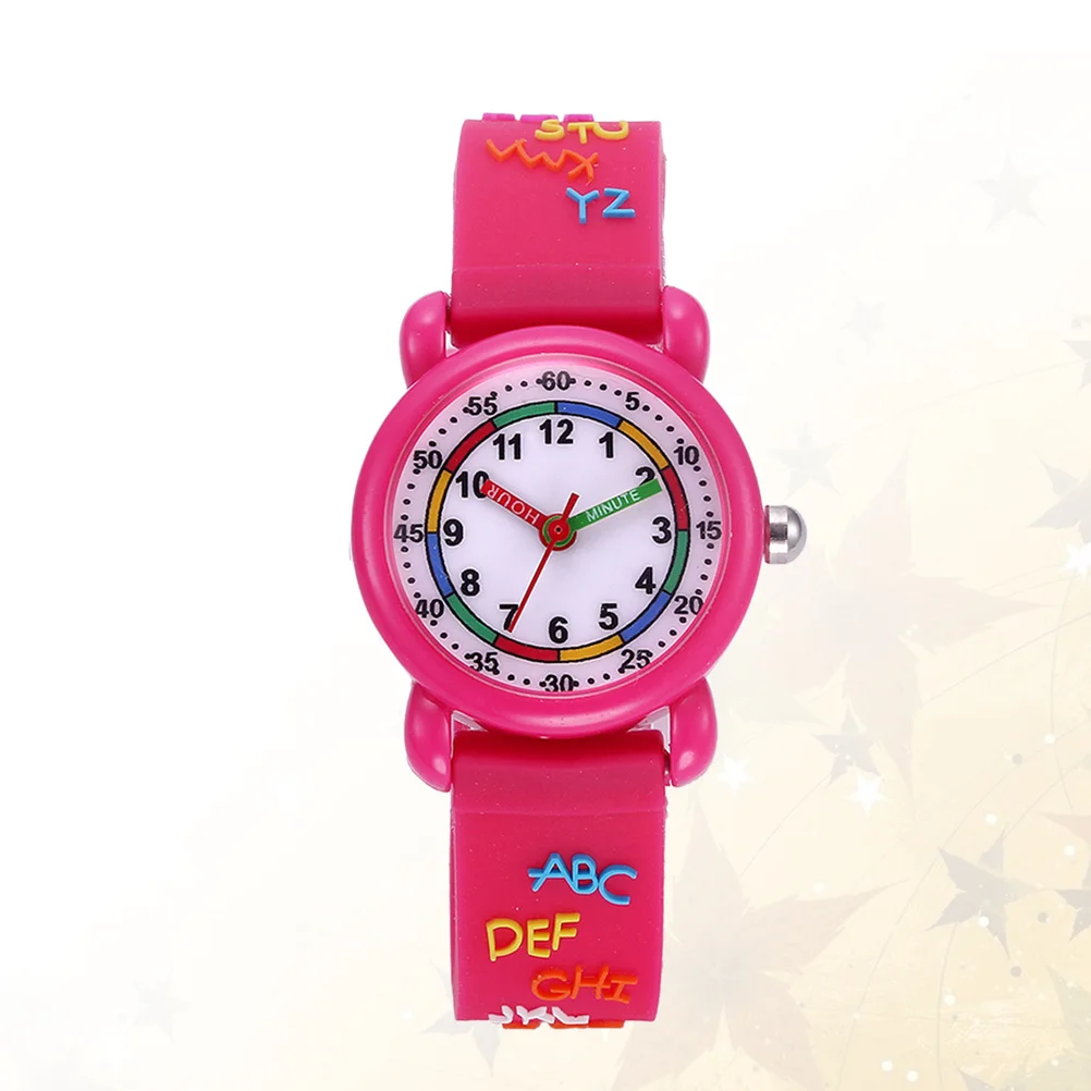 1pc Fashion Cartoon Watch Watch Cartoon Quartz Wristwatch For Adjustable Strap Birthday Gift Rosy