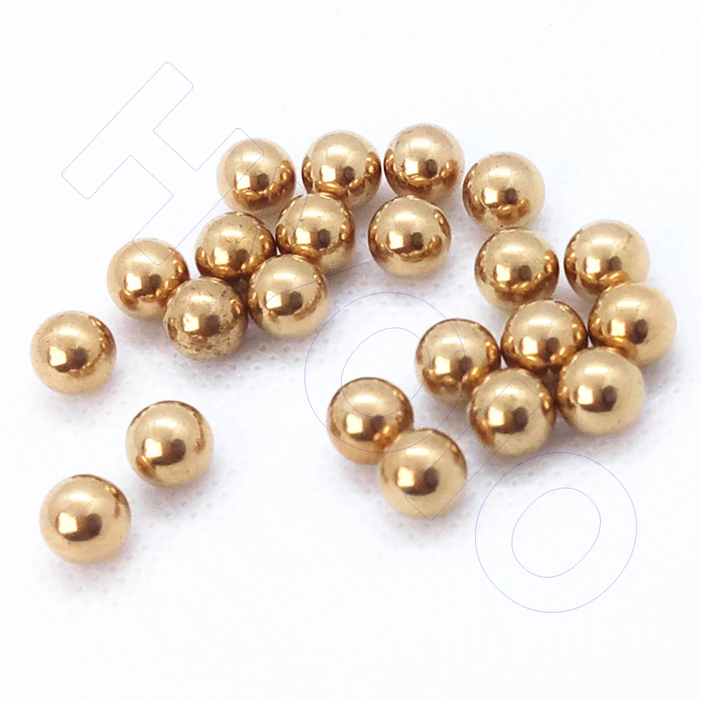 Твердые латунные шарики H62 Круглые бусины с прецизионным металлическим подшипником 2,381 3,175 4,763 6 6,35 9,525 10 12 12,7 15 15,875 25,4 до 30 мм