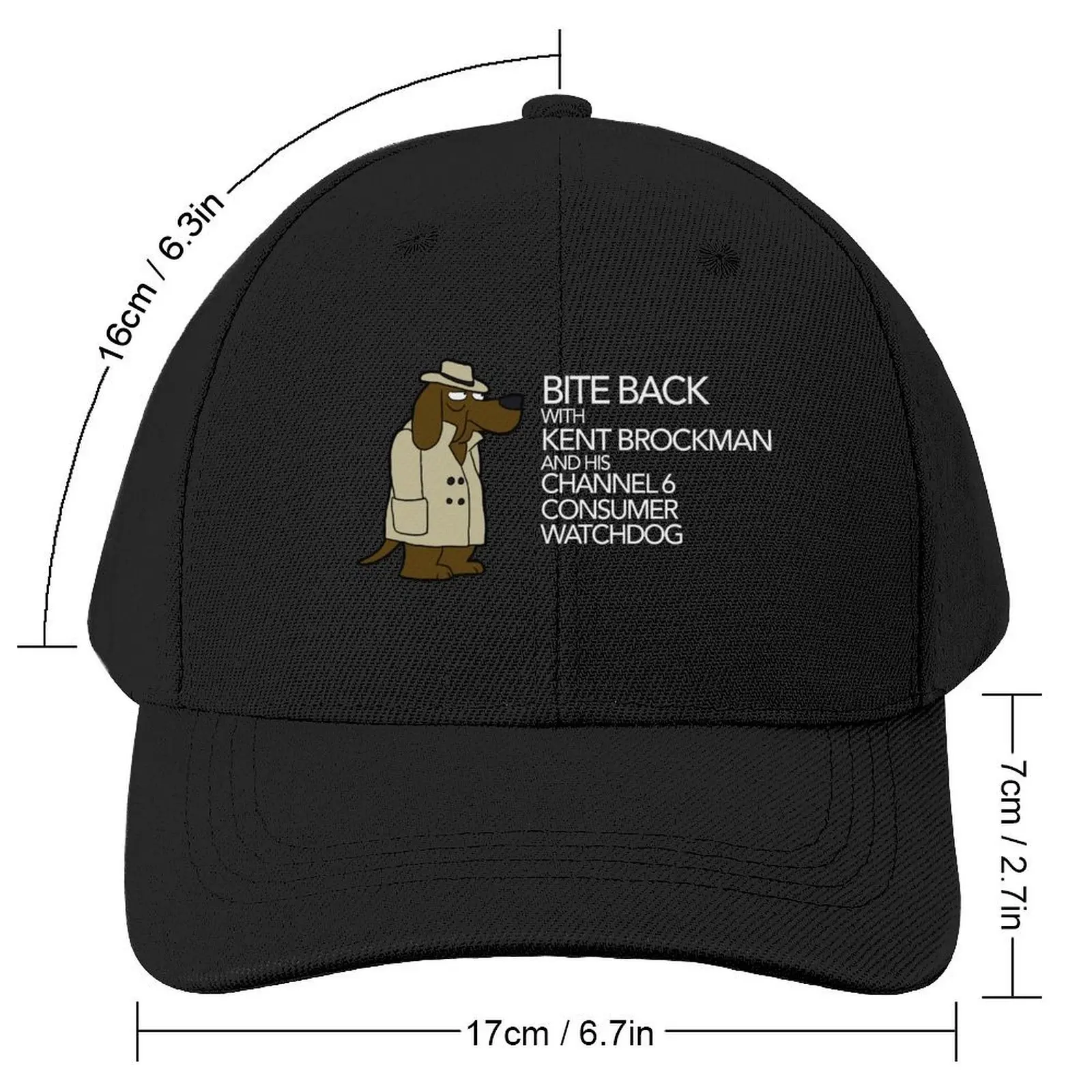 Bite Back with Kent Brockman Baseball Cap black hard hat Christmas Hat Custom Cap Women Caps Men's