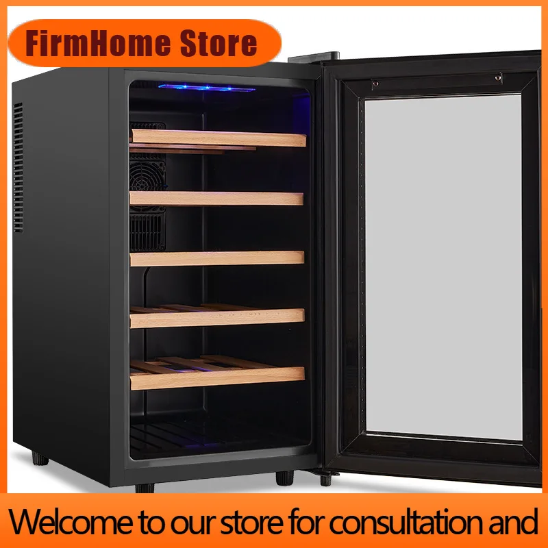 FirmHome Store18 Bottle Wine Cooler Refrigerator , Quiet Freestanding Wine Fridge For Home/Office, 12℃-18℃ Adjustable Temperatur
