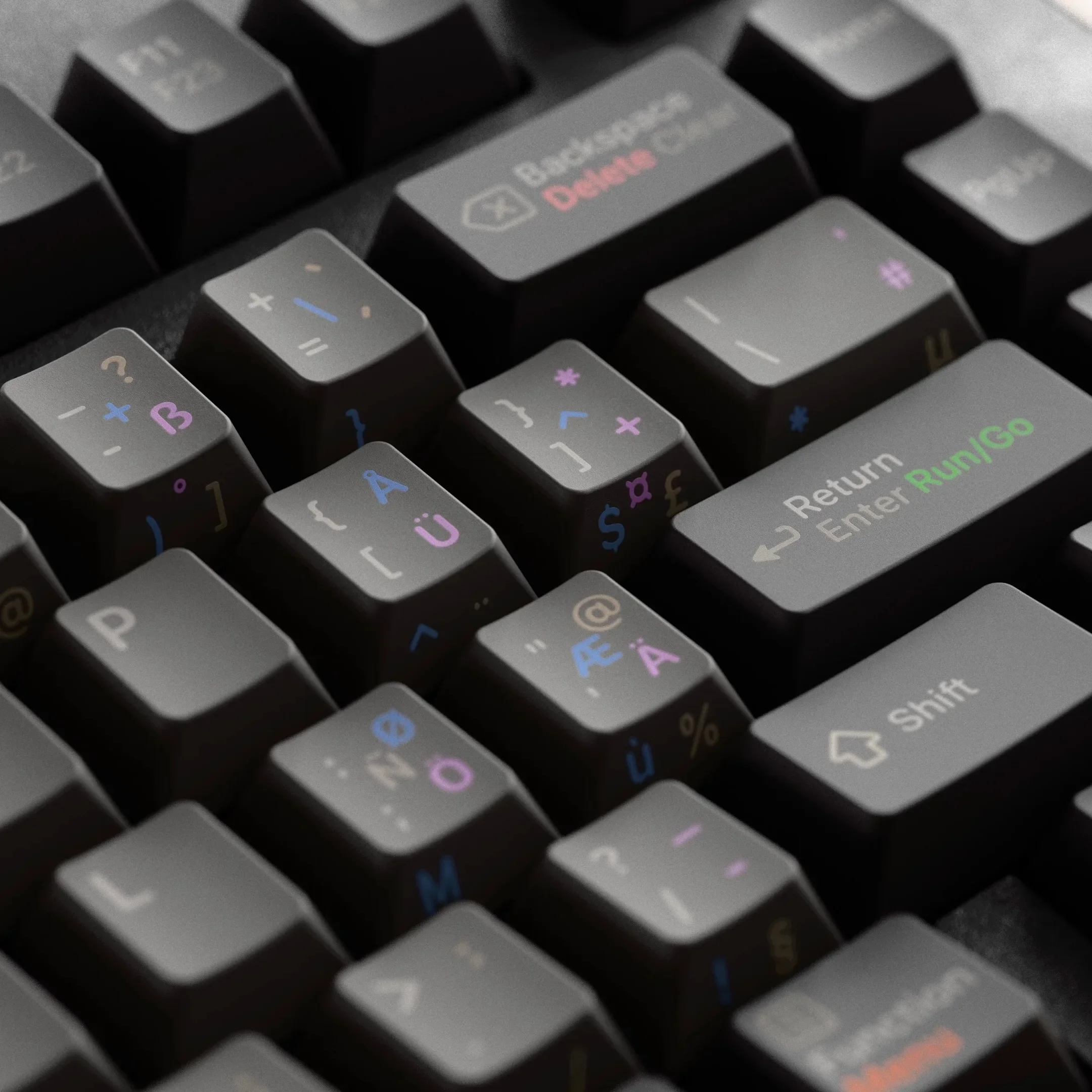 

Classic retro keycap PBT material two-color process