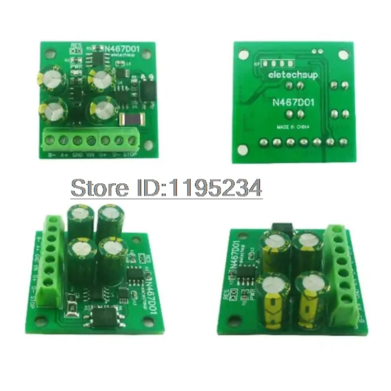 

5pcs N467D01 12V 24V 1-2A RS485 MODBUS RTU Small DC Motor Controller Run Independently After Setting