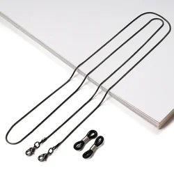 2024 Cool Black Snake Chain for Glasses Mask Lanyard Women Men Soft Smooth Sunglasses Chains Eyewear Cord Neck Straps Gift
