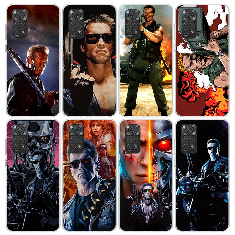 Arnold Schwarzenegger Terminator Phone Case for Xiaomi Redmi Note 13 12S 12 11S 11 11E 11T 10S 10 Pro Plus 9 9S 8 8T 7 5G Soft C