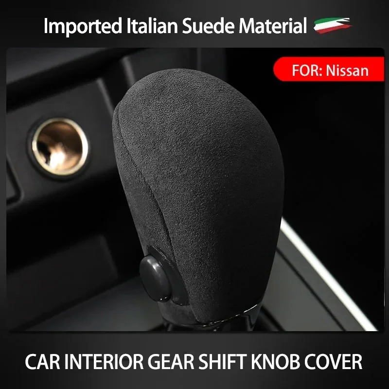 

Car Gear Shift Knob Trim Cover Trim For Nissan X-TRAIL MURANO TEANA QASHQAI Suede Car Styling Modified Accessories