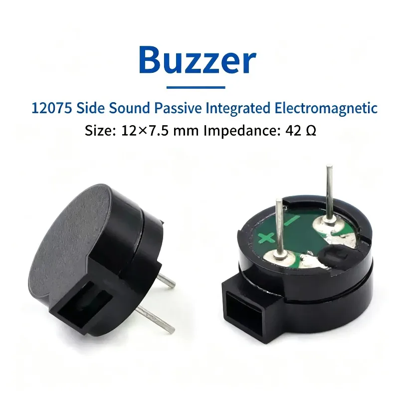5PCS Side Sounding Buzzer 12075 Passive Buzzer 12x7.5MM Mini Piezo Buzzers For Arduino DIY Electronic
