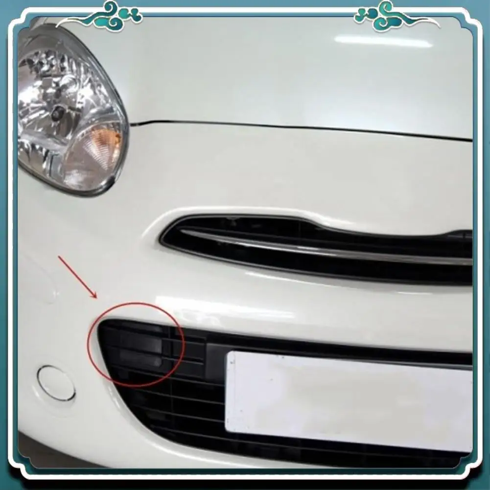 ABTU-For Nissan March Micra K13 Front Bumper Towing Hook Cover Tow Eye Cover Trailer Cap