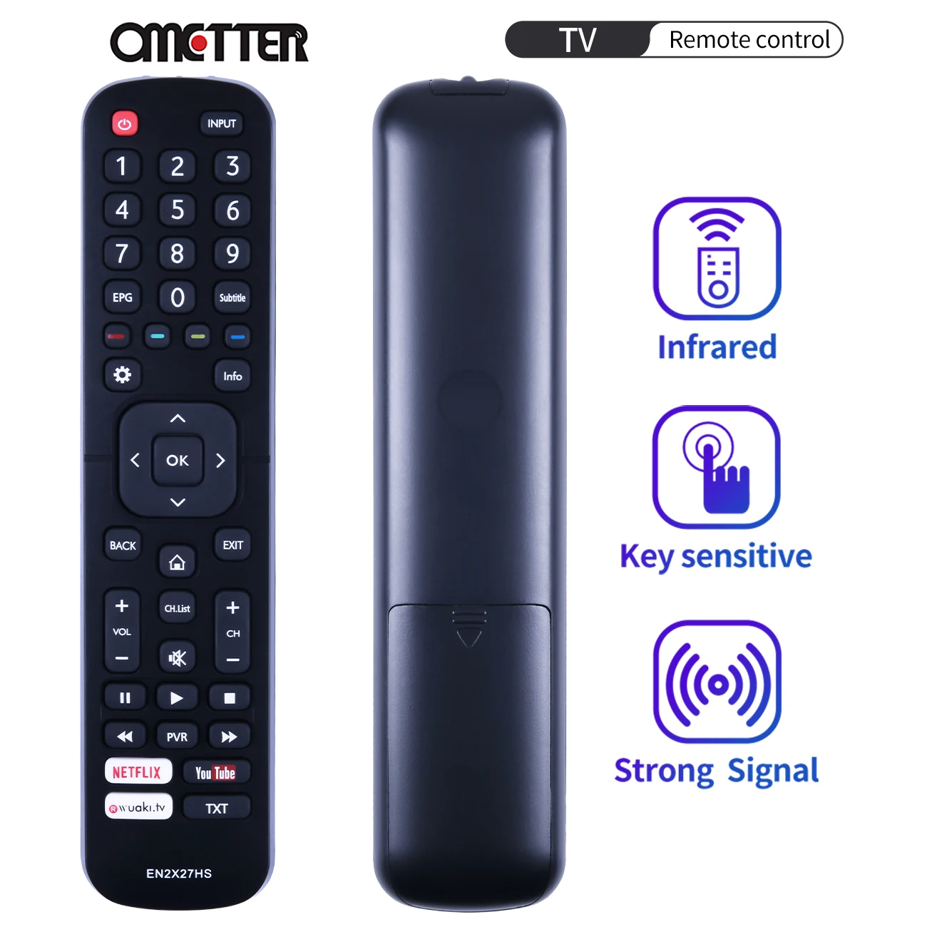 New Smart TV Remote Control Wireless Switch for Hisense 43K300UWTS 65M7000 EN2X27HS 4K Television Replacement Controller