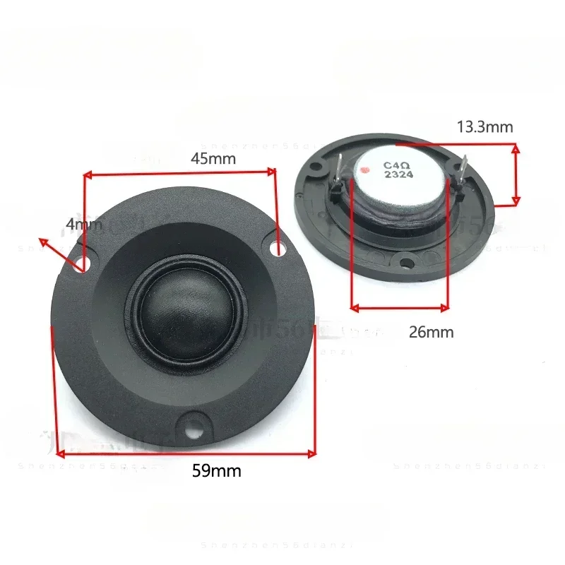 SOTAMIA 2Pcs 60MM Tweeter Speaker Audio 4 Ohm 10W Silk Membrane Treble Speaker Loudspeaker DIY HIfi Music Horn Altavoz Bluetooth