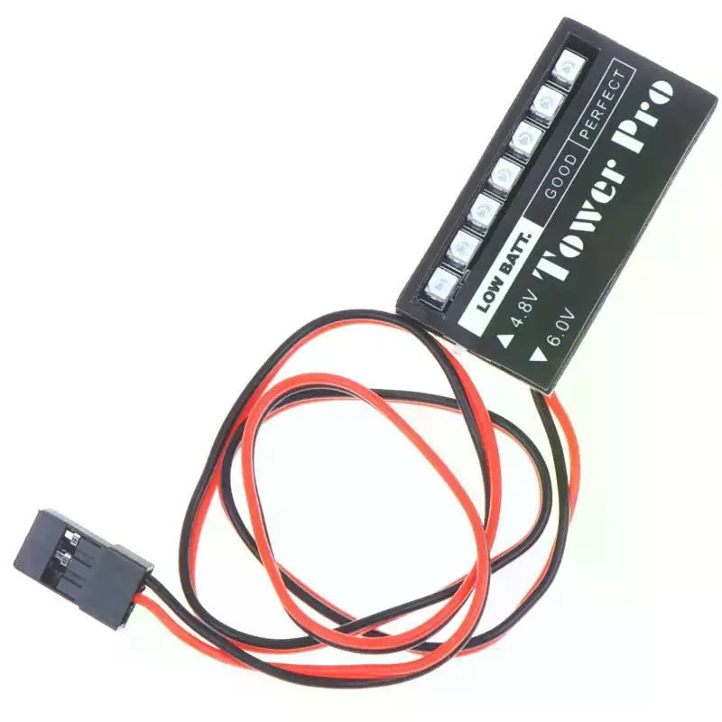 4.8V 6V 7 LED RC Model Receiver Battery Voltage Indicator TOWER-PRO Receiver Electric Power Display Car Auto