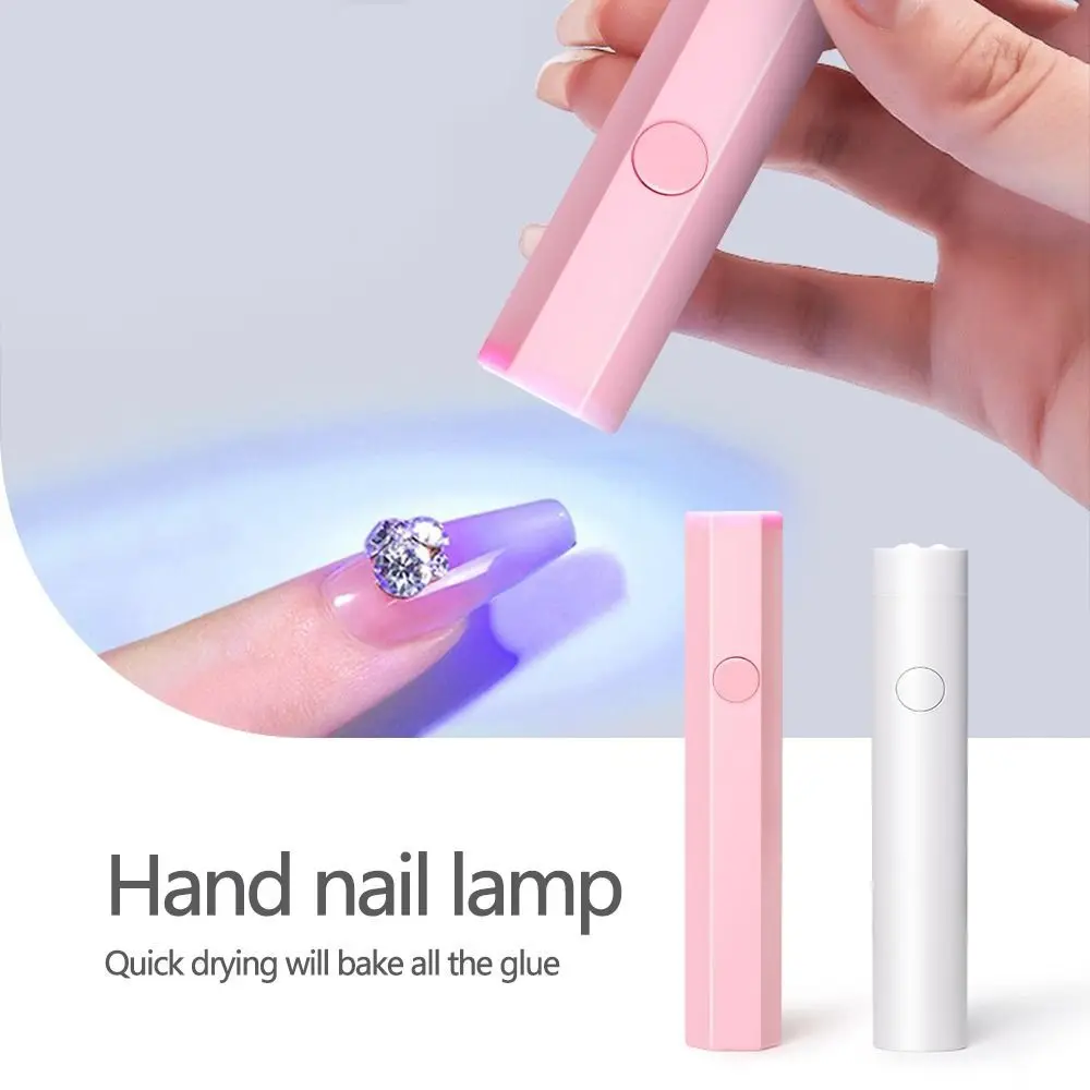 Strumenti per nail art Essiccatore per unghie in stile penna USB Unghie in gel Luce UV portatile Mini lampada per asciugare lo smalto gel da 180 mAh