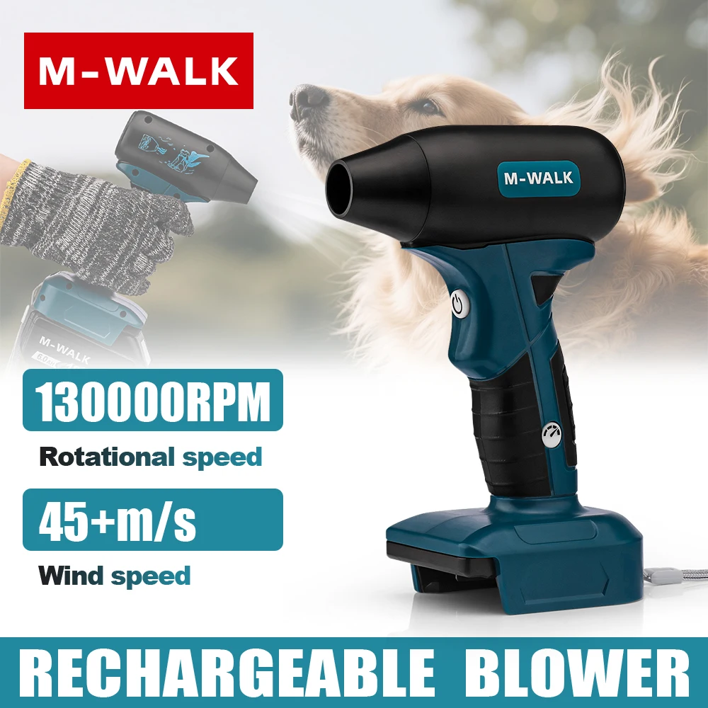 Brushless Turbo Blower Cordless Handheld Electric Leaf Blower Variable Speed Car Workshop Dust Cleaning Fit Makita 18V Battery