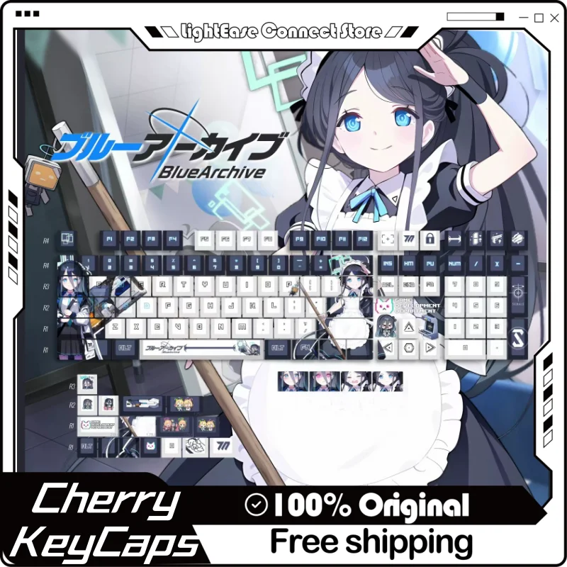 Blue Archive Alice Themed Keycaps 120 Key Pbt Thermal Sublimation Mechanical Keyboard Anime Game Cartoon Collect Gifts Keycaps