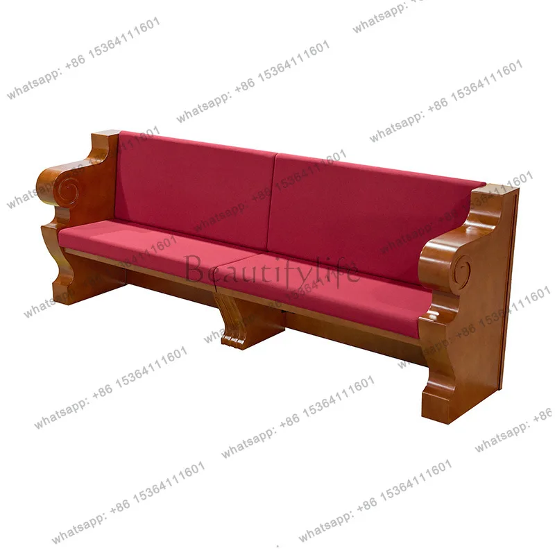 Church pews Solid wood can be made on demand Reinforced thickened furniture Church chairs