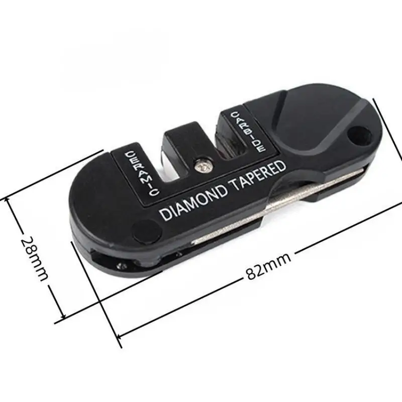 4-in-1 Mini Portable Knife Sharpener Tungsten Ceramic Carbide Whetstone Multifunctional Outdoor Camp Tools
