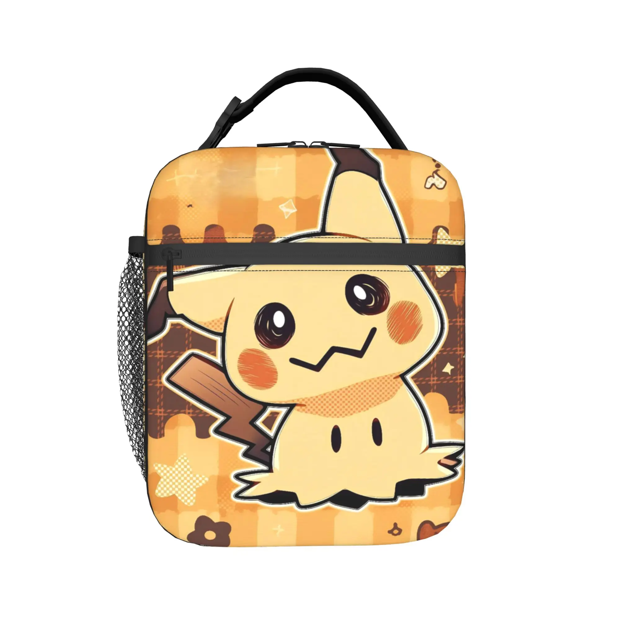 Mimikyus Cute Insulated Lunch Bag Portable Poke-Mon Cartoon Lunch Container Cooler Bag Tote Lunch Box Beach Food Storage Bags view 2