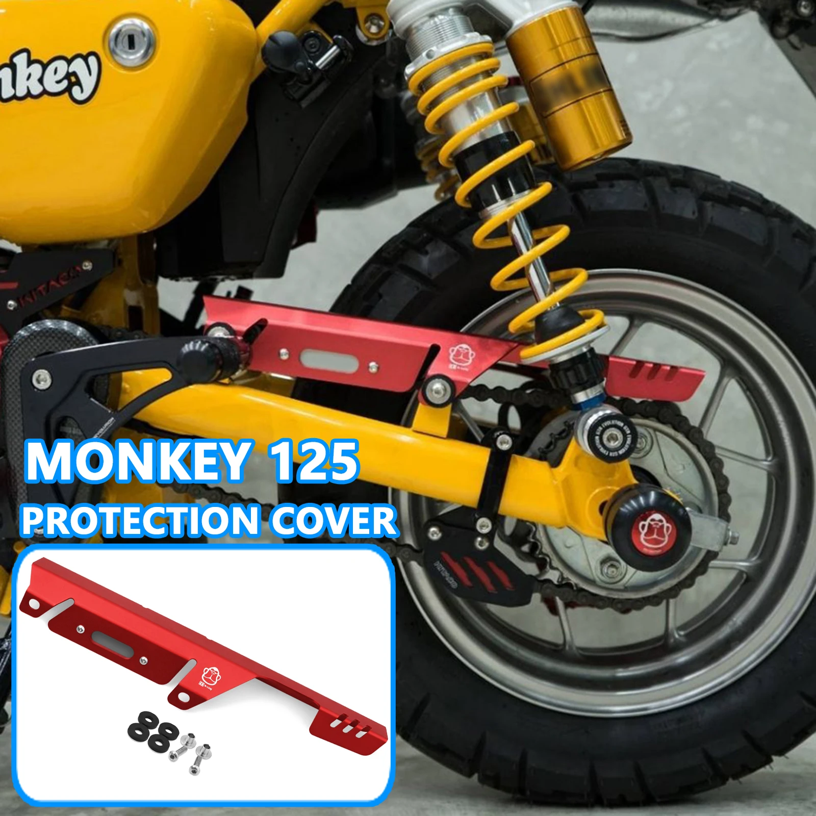 For Monkey125 2018-2024 Monkey 125 2024 Motorcycle Accessories Protector Chain Decorative Guard Cover Chain Protector Guard