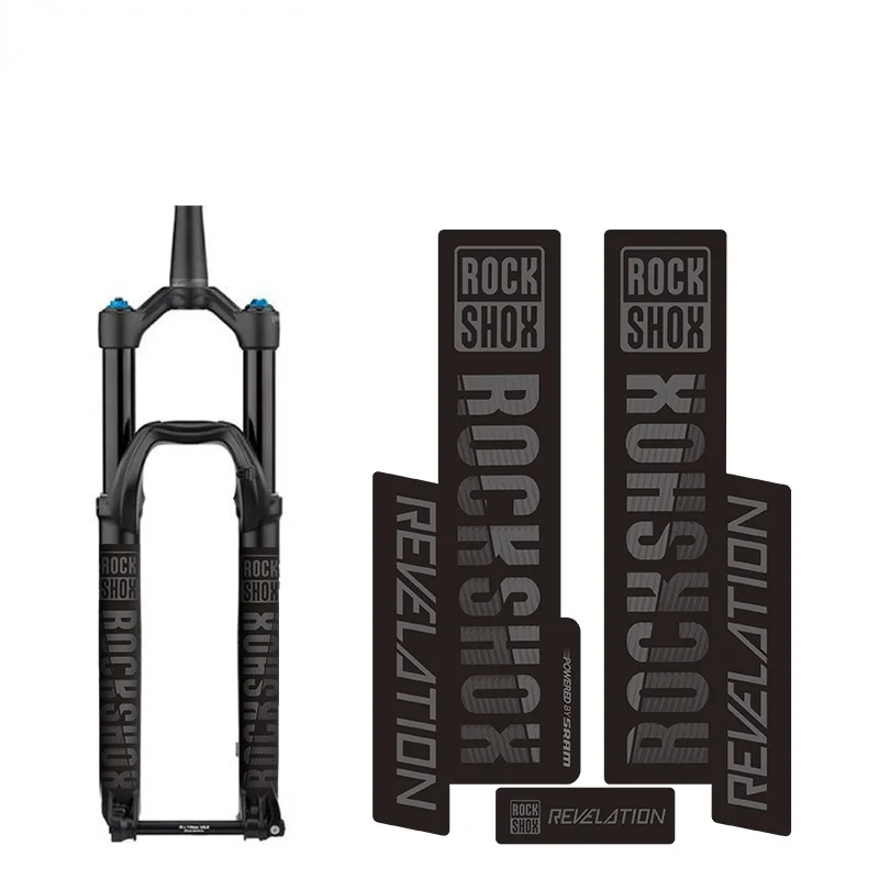 19cm ROCKSHOX REVELATION MTB Vordergabel Wasserdichte Vinyl-Aufkleber Fahrrad-Dekor Zubehör