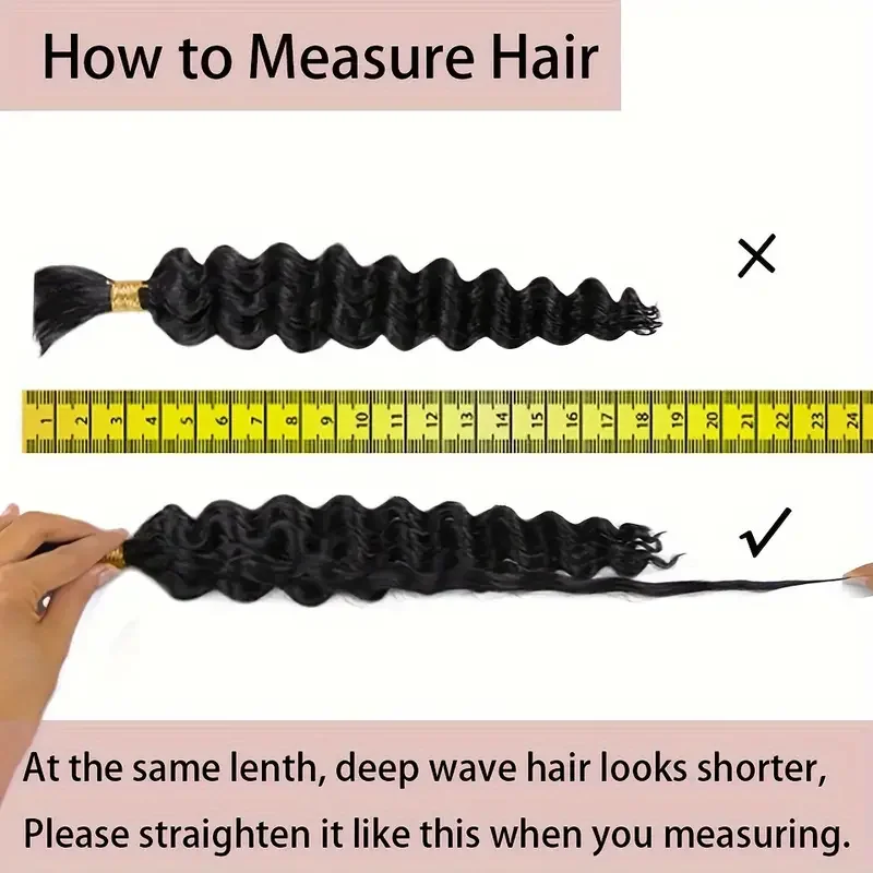 VBeauty Deep Wave Crochet Human Hair 16-24inch 100% Human Hair 100g/pc Pre-Separated Human Hair for Women