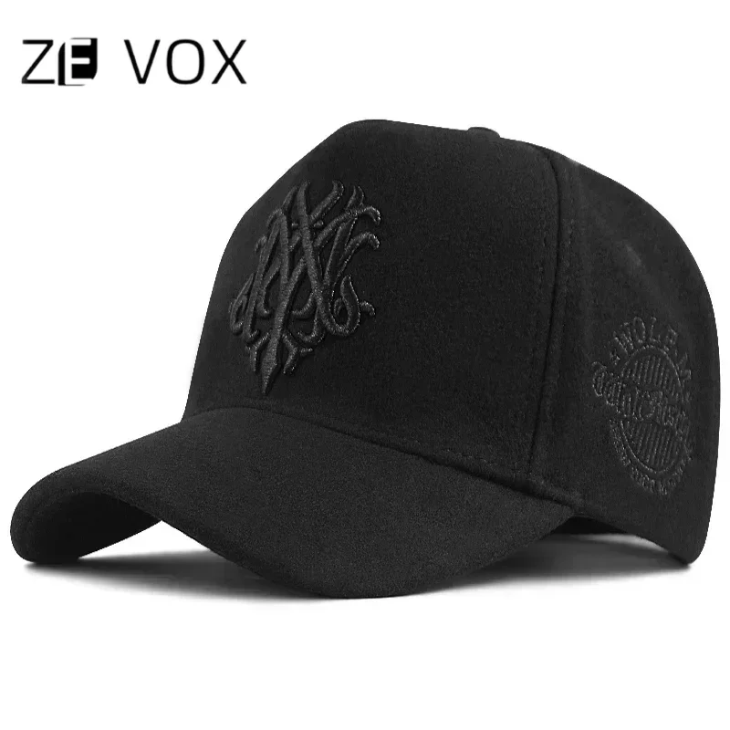 Winter Hat Male Baseball Cap for Men Big Head XL Size Wool Trucker Hat Embroidered Totem Keep Warm Windproof Snapback 2022