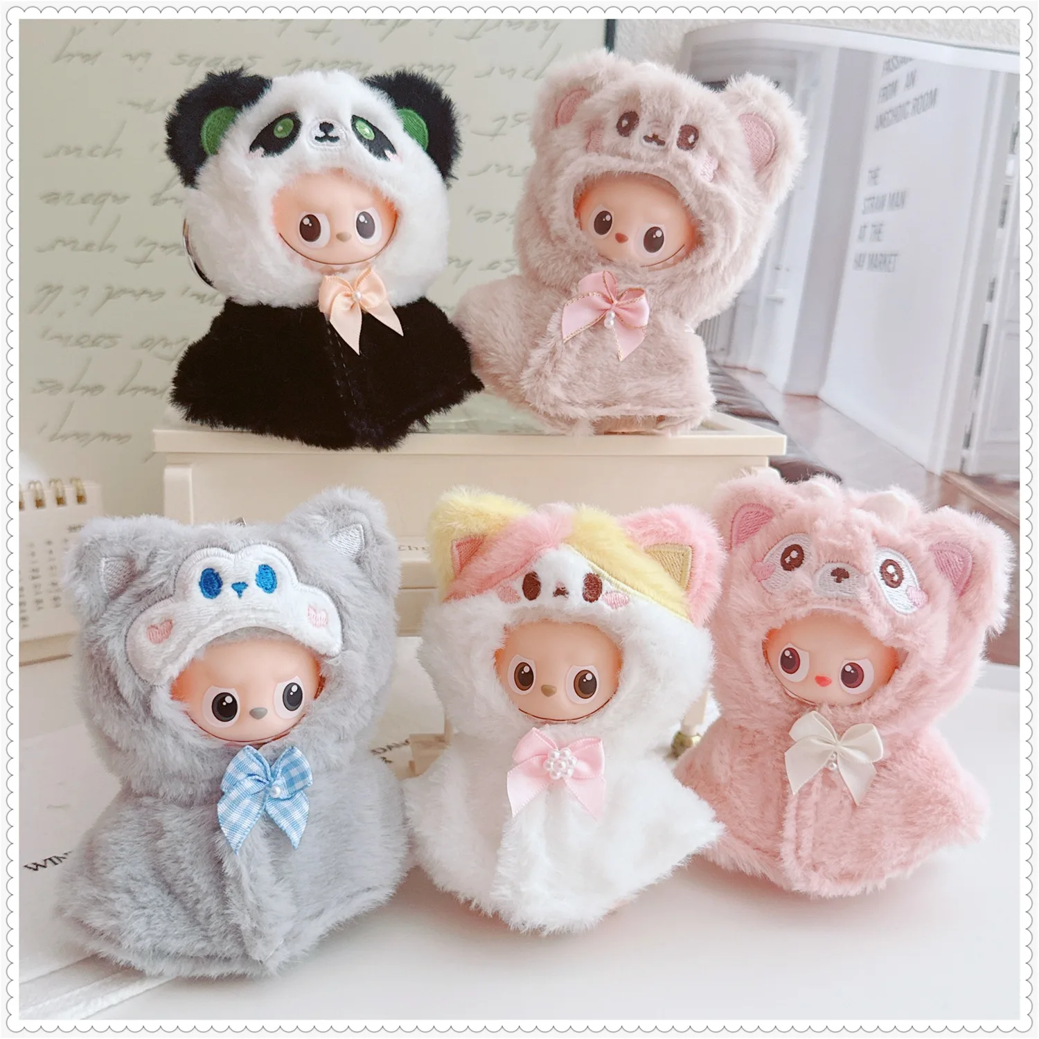 

Clothes For LABUBU 4.0 Gen, 10cm Mini Pin For Love Series Doll Outfit Cute Plush Cartoon Cape Replacement With Comfortable