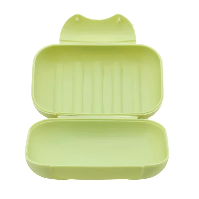 S/L Sizes Portable Travel Soap Box Container Bathroom Acc Home Plastic Soap-Boxes with Cover Candy Color Soaps Soap Holder