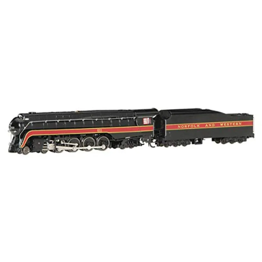 

N Scale Trains - Norfolk Western Class J 4-8-4 DCC Sound Value Equipped Steam Locomotive - NW 611 - Model for Layout Display -
