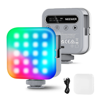 New NEEWER BASICS Magnetic RGB Video Light 360° Full RGB Mini LED Camera Light For Selfie/Tripod Photography Lighting