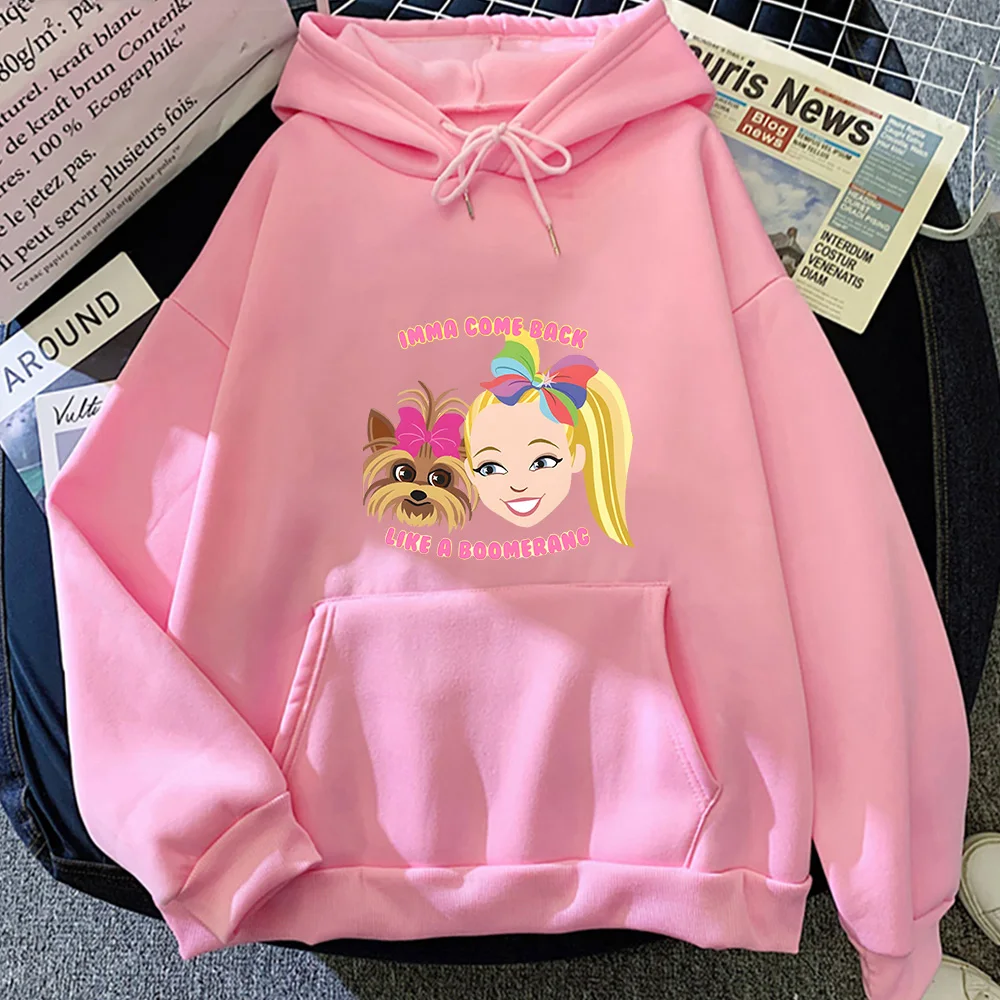 Retro JoJo Siwa Hoodie with Hooded Comfortable Hip Hop Sweatshirt for Autumn/Winter Gothic Soft Clothes Ropa Mujer Punk Hoody