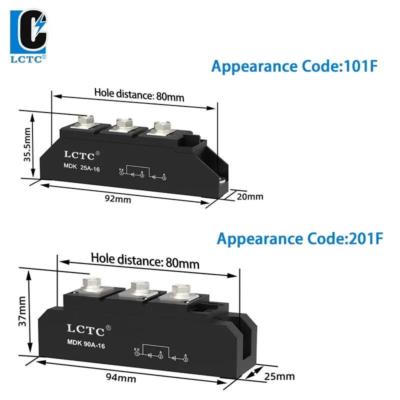 LCTC Solar Anti Return Diode 250A 300A DC Solar Relay Charge Controller Regulator MDK200A High Current Rectifier Signal Coil