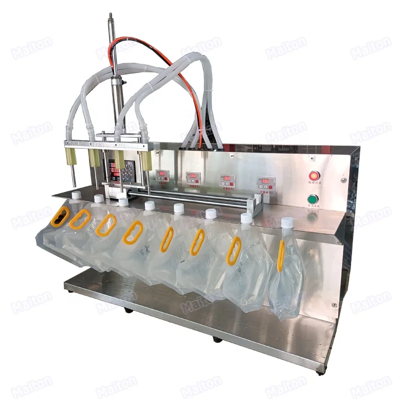 semi automatic liquid soap stand pouch filling and capping machine