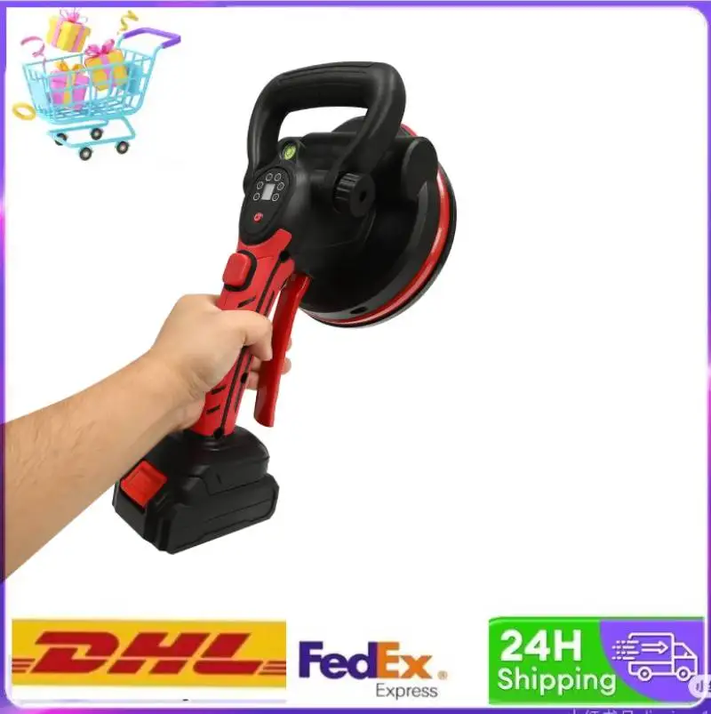 V11-1 85Wタイル振動ツール、LCDスクリーン付きハンドヘルドタイル敷設機、23000RPM、リチウム電池搭載、18cm吸盤付き