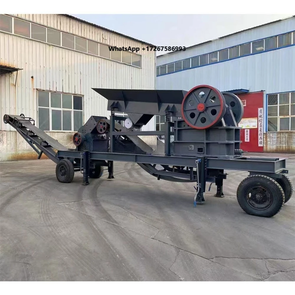Truck Mounted Mobile Jaw Crusher Mobile Crusher for Mining Wheel Type Mini Mobile Jaw Crusher