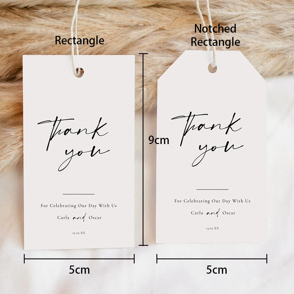 Personalized Thank You Card for Guest Gift Tags Custom Merry Christmas Shower Party Decorations Minimalist Tag Christmas Supply