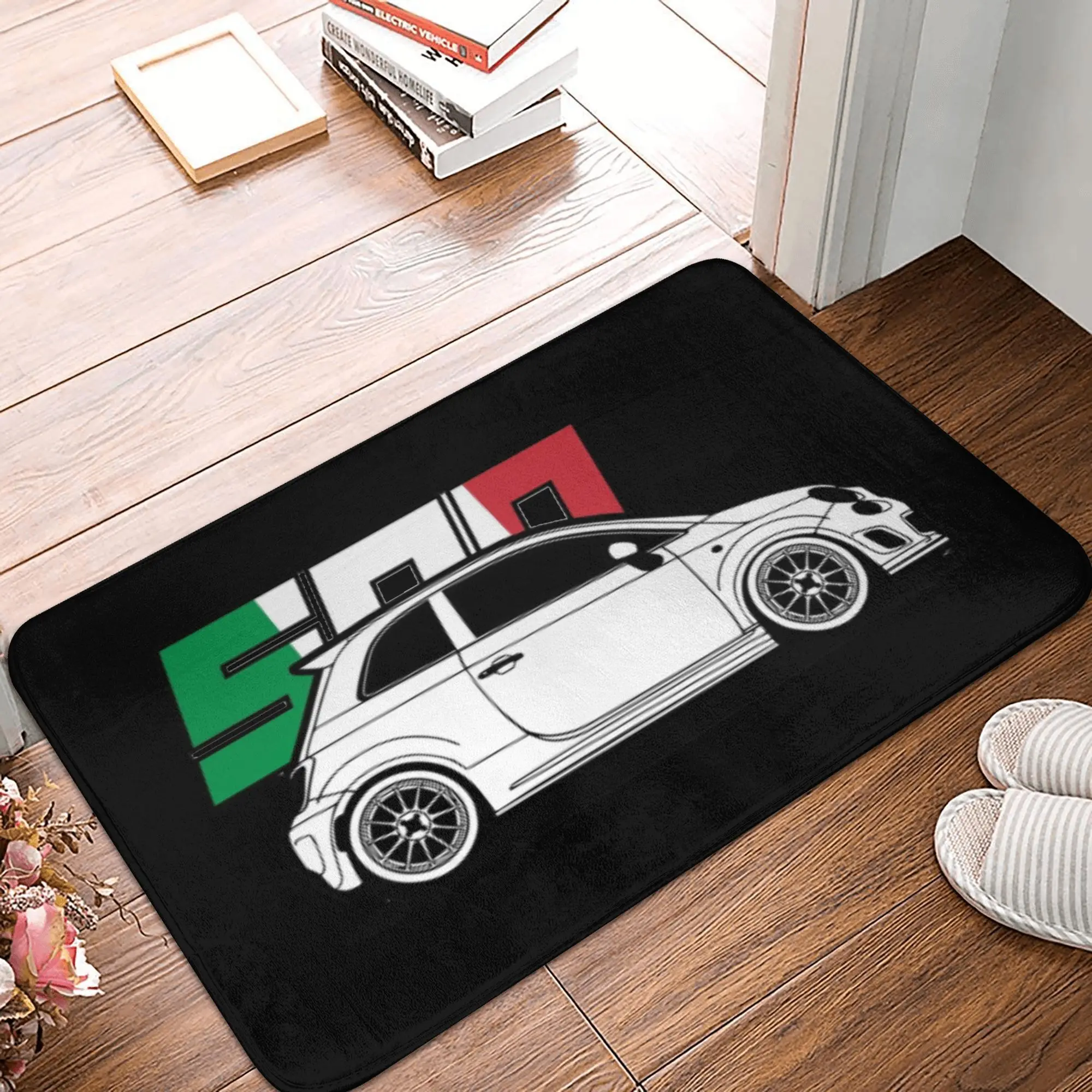 Fiat 500 Abarth Anti-slip Doormat Floor Mat Cushion Carpet Rug for Kitchen Entrance Home Bedroom Footpad Mats