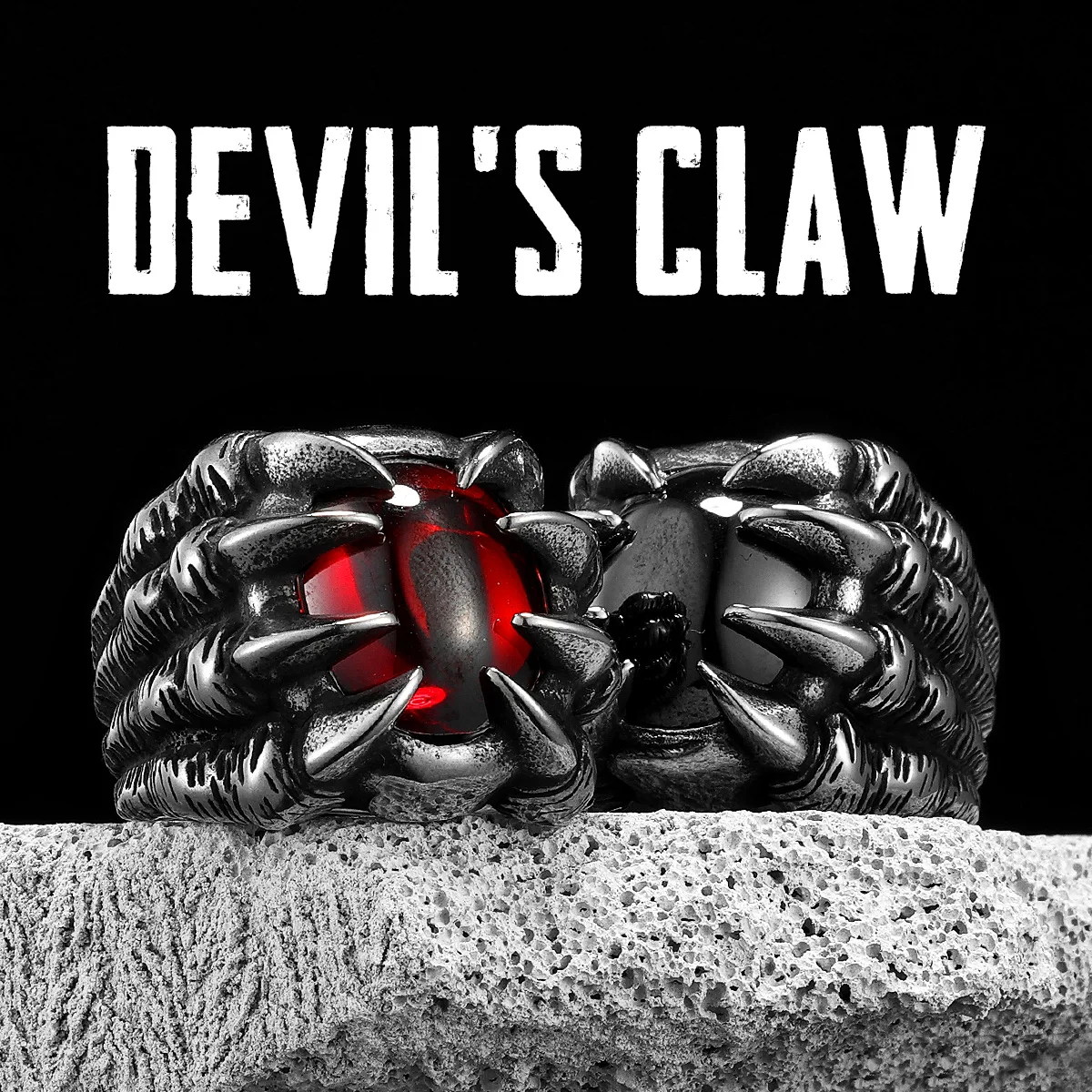 

Devil Dragon Claw Men Rings Stainless Steel Women Jewelry Vintage Gothic Punk Rock Cool Stuff Fashion Accessories Gift Wholesale