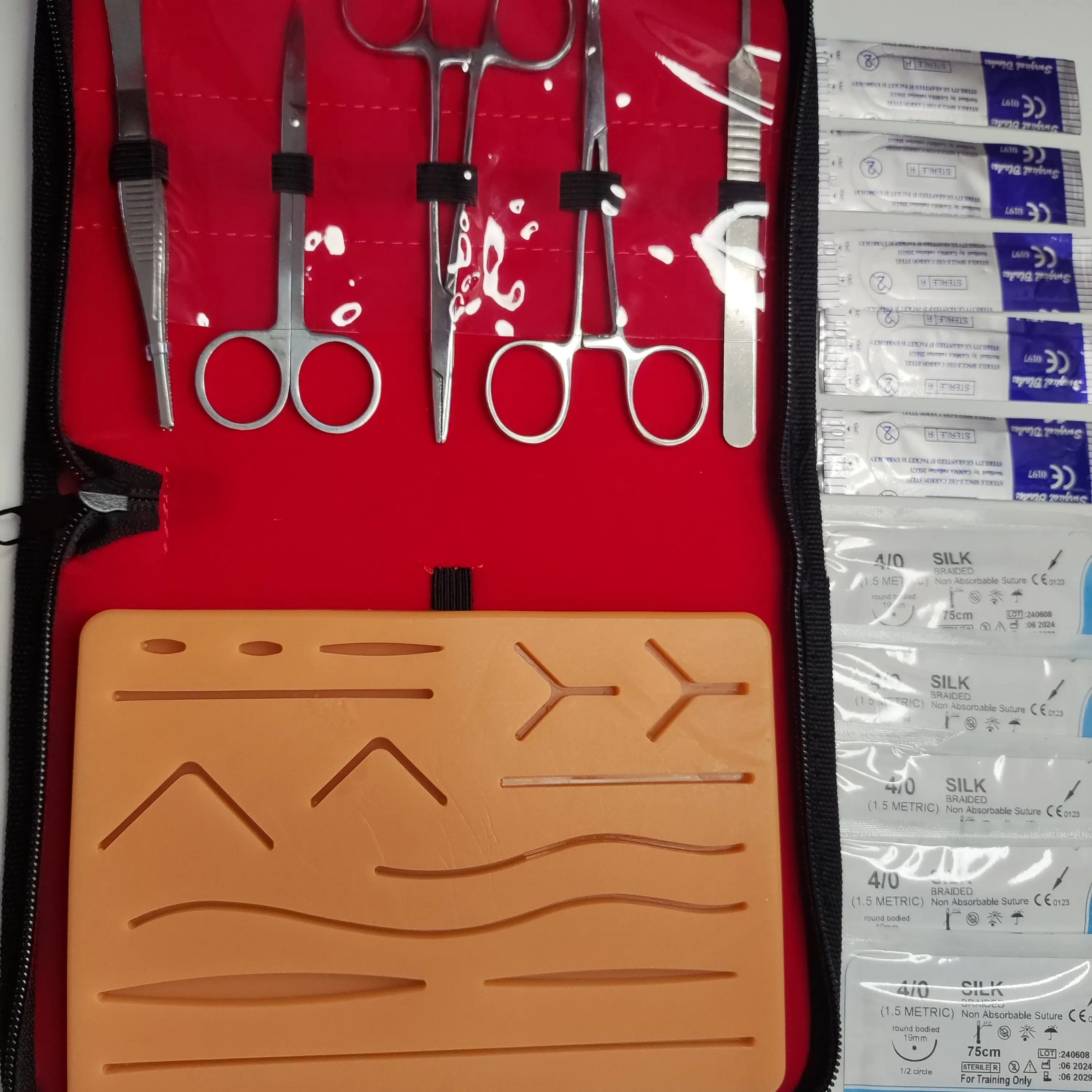 

Surgical Instrument Suture Kit Practice Skin Module Simulation Skin Silicone Skills Operation Practice Model