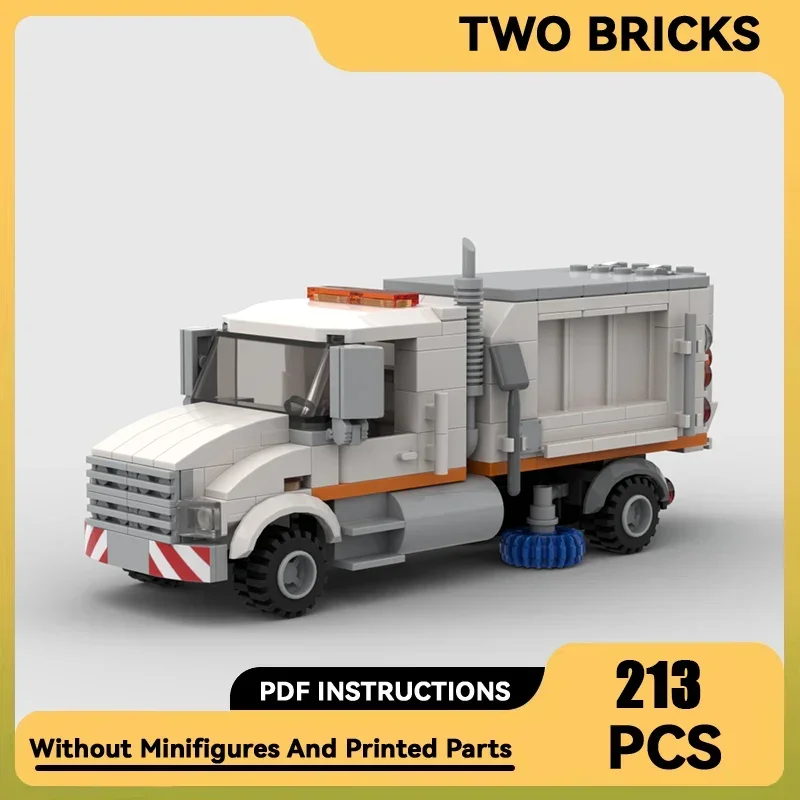 City Tool Car Series YcMoc Building Blocks Street Sweeper Model Technology Bricks Brand-name Vehicle DIY Assembly Toys Gift